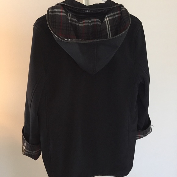 Talbots | Black Hooded Raincoat | Medium - Picture 4 of 5